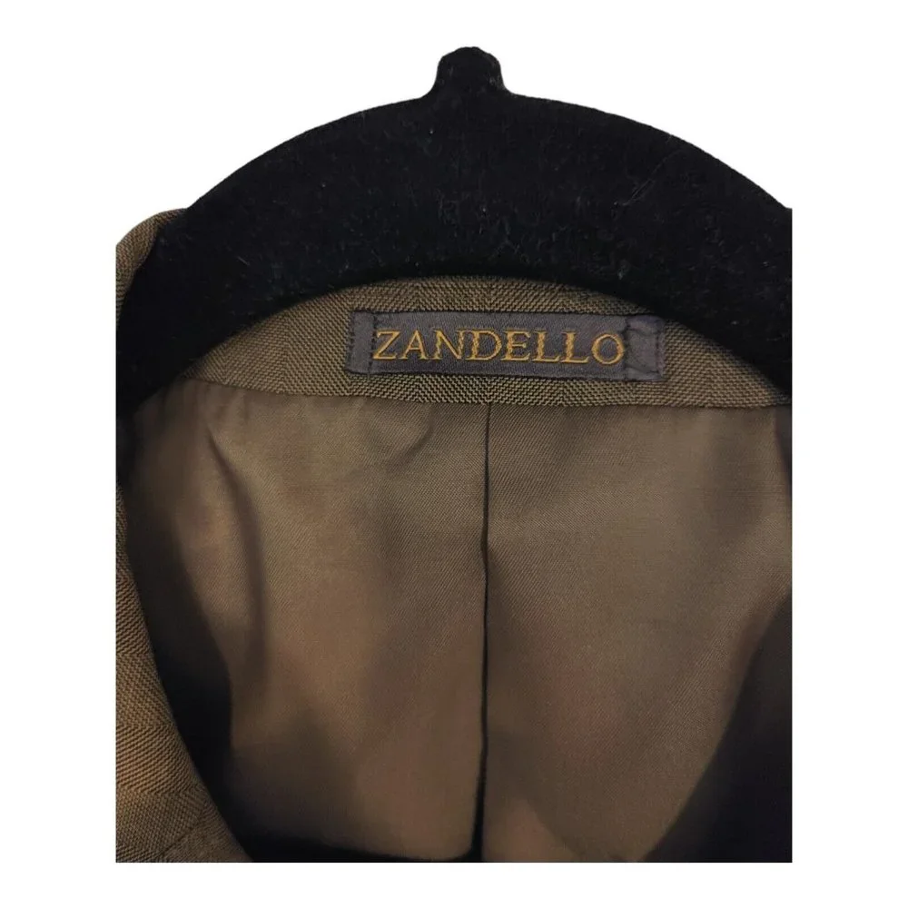 Zandello men's jacket 44R Light Brown brown/Beige Sports Coat Blazer 4 Button